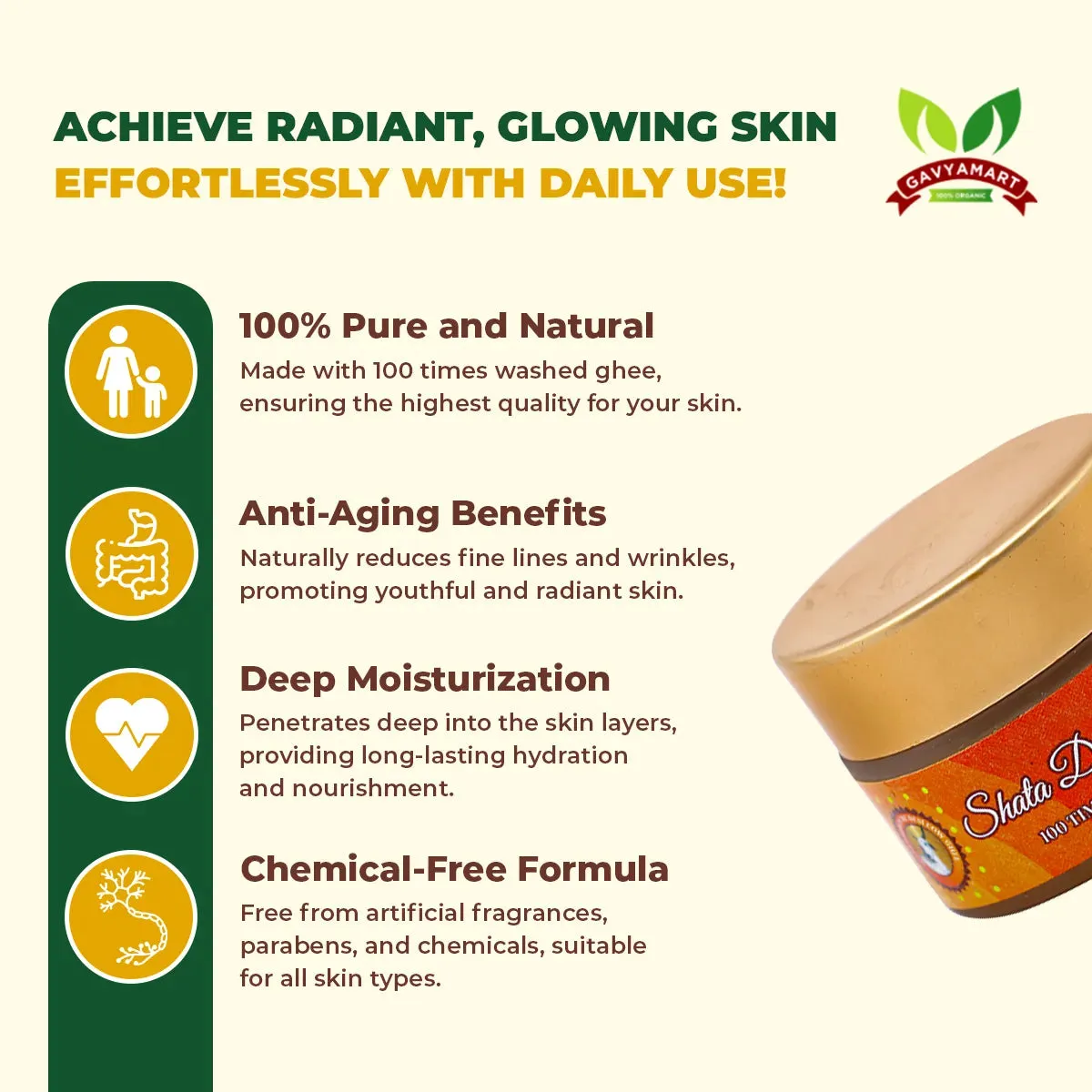 Shata Dhauta Ghrita (100-Times Washed Ghee Cream) – photo 5